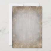 金ゴールドヒトデ熱帯ビーチライトベビーシャワー 招待状 (裏面)