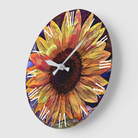 金ゴールドヒマワリエレガントコレクション ラージ壁時計 (傾斜)