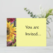 金ゴールドヒマワリ招待状 招待状 (スタンド正面)