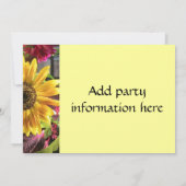 金ゴールドヒマワリ招待状 招待状 (裏面)