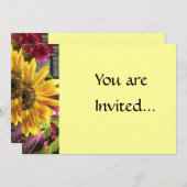 金ゴールドヒマワリ招待状 招待状 (正面/裏面)