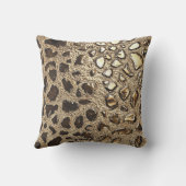 金ゴールドヒョウのメタリックスポット クッション (裏面)