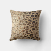 金ゴールドヒョウのメタリックスポット クッション (裏面)