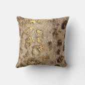 金ゴールドヒョウのメタリックスポット クッション (裏面)