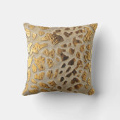 金ゴールドヒョウのメタリックスポット クッション (裏面)