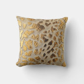 金ゴールドヒョウのメタリックスポット クッション (正面)