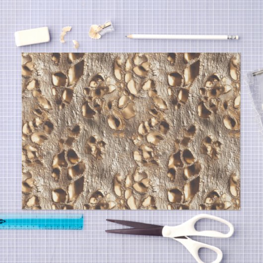 金ゴールドヒョウのメタリックスポット 薄葉紙 (クラフト)