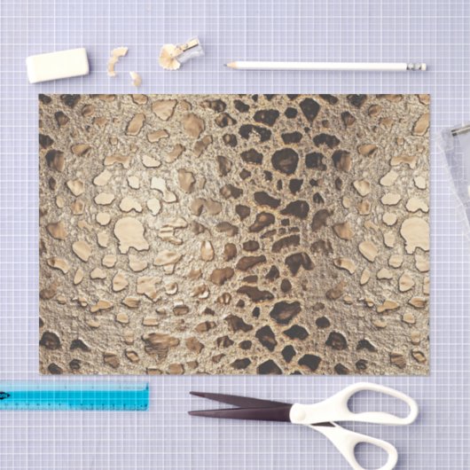 金ゴールドヒョウのメタリックスポット 薄葉紙 (クラフト)