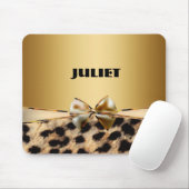金ゴールドヒョウアニマルプリントボウマウスパッド マウスパッド (マウス)
