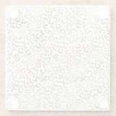 金ゴールドヒョウアニマルプリント ガラスコースター (裏面)