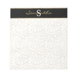 金ゴールドヒョウカスタム柄 ノートパッド