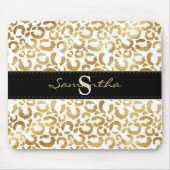 金ゴールドヒョウカスタム柄 マウスパッド (正面)