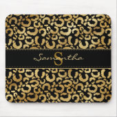 金ゴールドヒョウカスタム柄 マウスパッド (正面)