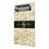 金ゴールドヒョウカスタム柄 ミニクリップボード (アングル2)