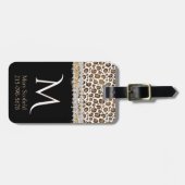 金ゴールドヒョウ印モノグラムの刷 ラゲッジタグ (正面横)