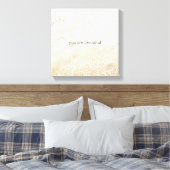 金ゴールドヒョウ印刷カーキクリームベージュウォーター色 キャンバスプリント (インサイチュ (寝室))