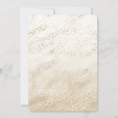 金ゴールドヒョウ印刷カーキクリームベージュウォーター色 招待状 (裏面)