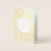 金ゴールドヒョウ印刷パーソナライズされた誕生日 箔カード (正面)