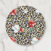 金ゴールドヒョウ印刷フローラパーソナライズされた引用文 フェイバータグ (裏面)