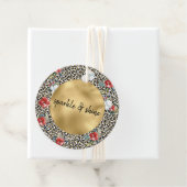 金ゴールドヒョウ印刷フローラパーソナライズされた引用文 フェイバータグ (インサイチュ)