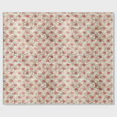 金ゴールドヒョウ柄の赤い唇 ラッピングペーパー (フラット)