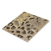 金ゴールドヒョウ金属動物の斑点 タイル (側面)