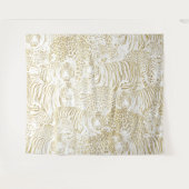 金ゴールドヒョウ タペストリー (正面(横))