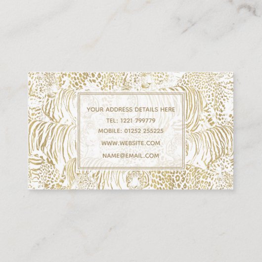 金ゴールドヒョウ 名刺 (裏面)