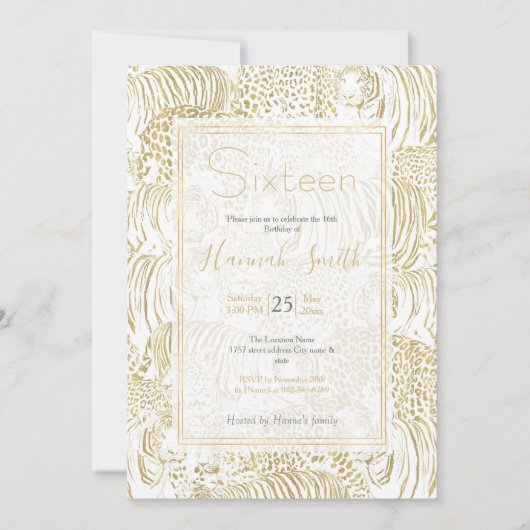 金ゴールドヒョウ 招待状 (正面)