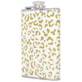 金ゴールドヒョウ、金ゴールドグリッター、ヒョウ印刷 フラスク (左)