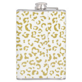 金ゴールドヒョウ、金ゴールドグリッター、ヒョウ印刷 フラスク (裏面)