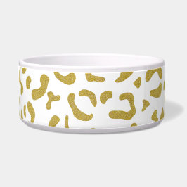 金ゴールドヒョウ、金ゴールドグリッター、ヒョウ印刷 ボウル