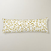 金ゴールドヒョウ、金ゴールドグリッター、ヒョウ印刷 ボディピロー (裏面)