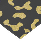 金ゴールドヒョウ、金ゴールドグリッター、ヒョウ柄 ミディアムテーブルランナー (コーナー)
