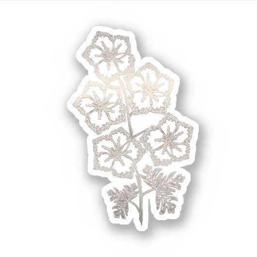 金ゴールドヒラメ シール (正面)