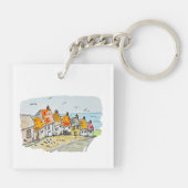 金ゴールドヒルシャフテズベリー水彩 キーホルダー (裏面)