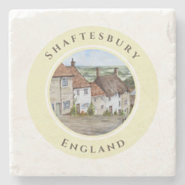 金ゴールドヒルシャフテベリードーセットイングランドウォーター色 ストーンコースター