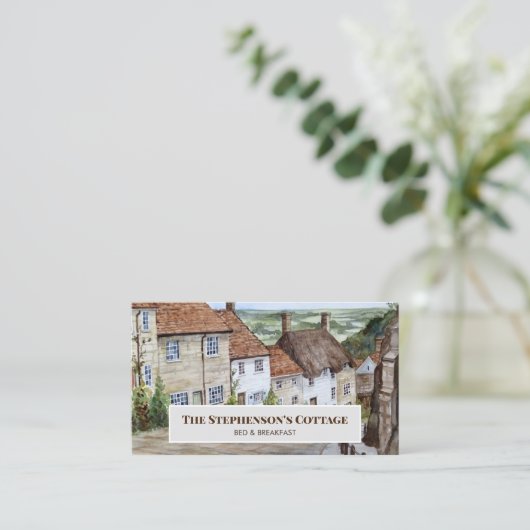 金ゴールドヒルシャフテベリードーセットイングランドウォーター色 名刺 (スタンド正面)