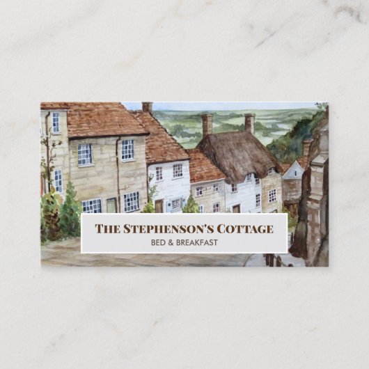 金ゴールドヒルシャフテベリードーセットイングランドウォーター色 名刺 (正面)