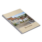 金ゴールドヒル、シャフテスベリー、ドーセットウォーター絵画カラー ノートブック (右側)