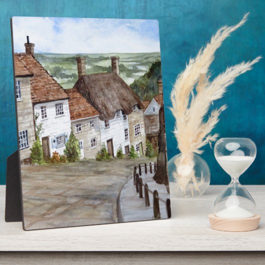 金ゴールドヒル、シャフテスベリー、ドーセットウォーター絵画カラー フォトプラーク (側面)