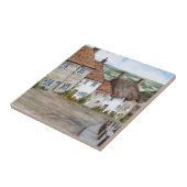 金ゴールドヒル、シャフテスベリー、ドーセット水絵画彩ズ タイル (側面)