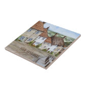 金ゴールドヒル、シャフテスベリー、ドーセット水絵画彩ズ タイル (側面)