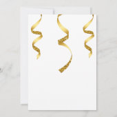 金ゴールドヒール&シャンパンウィメンズ誕生日 招待状 (裏面)