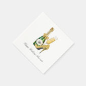 金ゴールドヒール&シャンパン スタンダードカクテルナプキン (角)