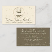 金ゴールドビキニ水着ランジェリー下着ブラパンツ 名刺 (正面/裏面)