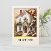 金ゴールドビクトリアンの写真引っ越し祝いパーティー 招待状 (スタンド正面)