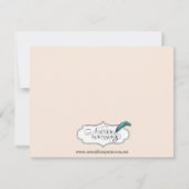 金ゴールドビクトリアンフィリグリー結婚式の日付の保存 セーブザデート (裏面)