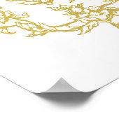 金ゴールドビクトリアンフローラフレ結婚ームへようこそ ポスター (角)