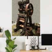 金ゴールドビクトリアンマイニング用スタンプミル ポスター (ホームオフィス)